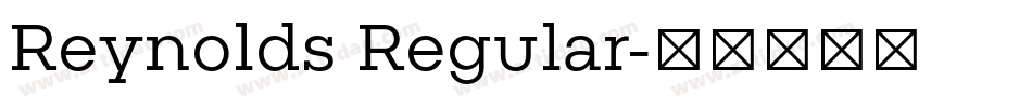 Reynolds Regular字体转换